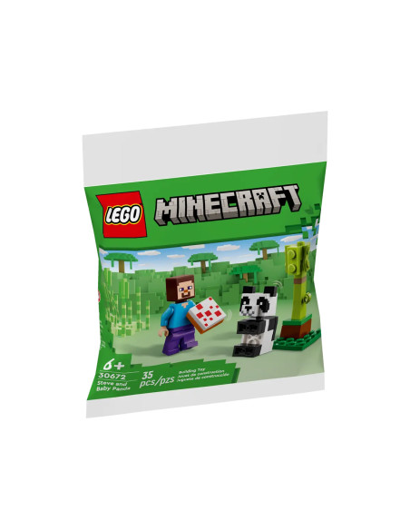 Steve a pandí mládě - Polybags LEGO 30672