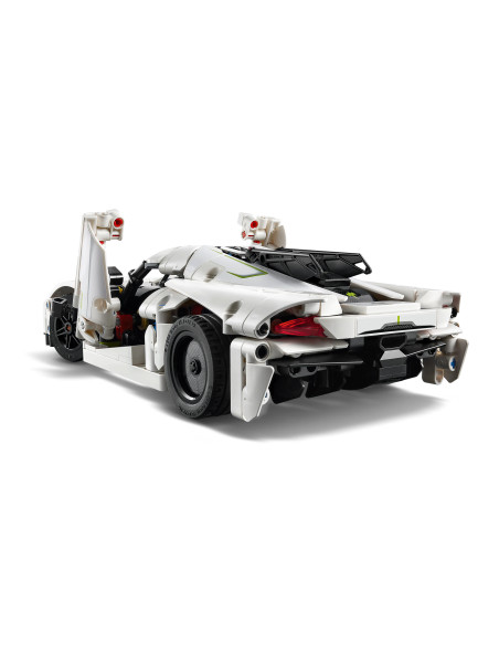 Koenigsegg Jesko Absolut hypercar blanche - LEGO Technic 42184