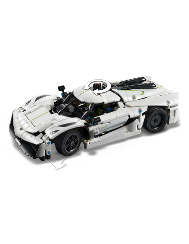 Bílé hyperauto Koenigsegg Jesko Absolut - Technic LEGO 42184