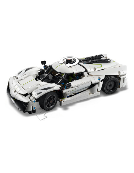 Koenigsegg Jesko Absolut hypercar blanche - LEGO Technic 42184