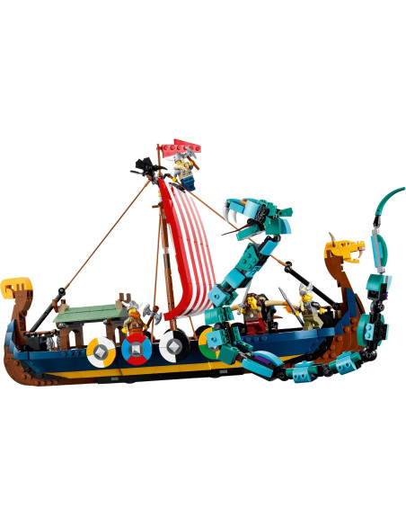 Vikingská loď a mořský had - LEGO 31132