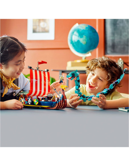 Vikingská loď a mořský had - LEGO 31132